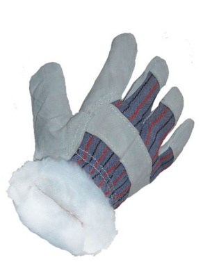 Перчатки спилковые «Ангара» комбинированные, утепленные