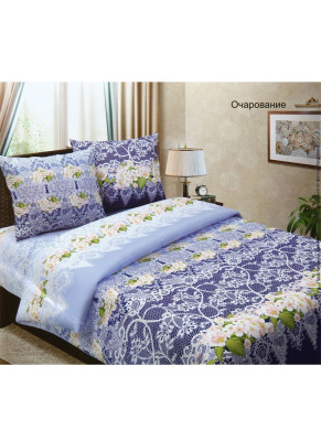 КПБ 1,5 сп бязь набивная 1 наволочка 60х60